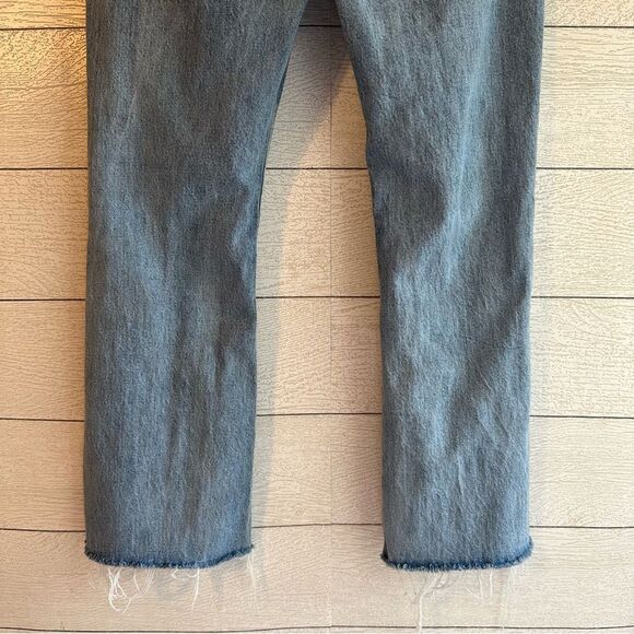 FRAME Denim Le Sylvie Kick Boot Distressed Paint Splatter Stunt Jean Size 27 - Picture 10 of 10